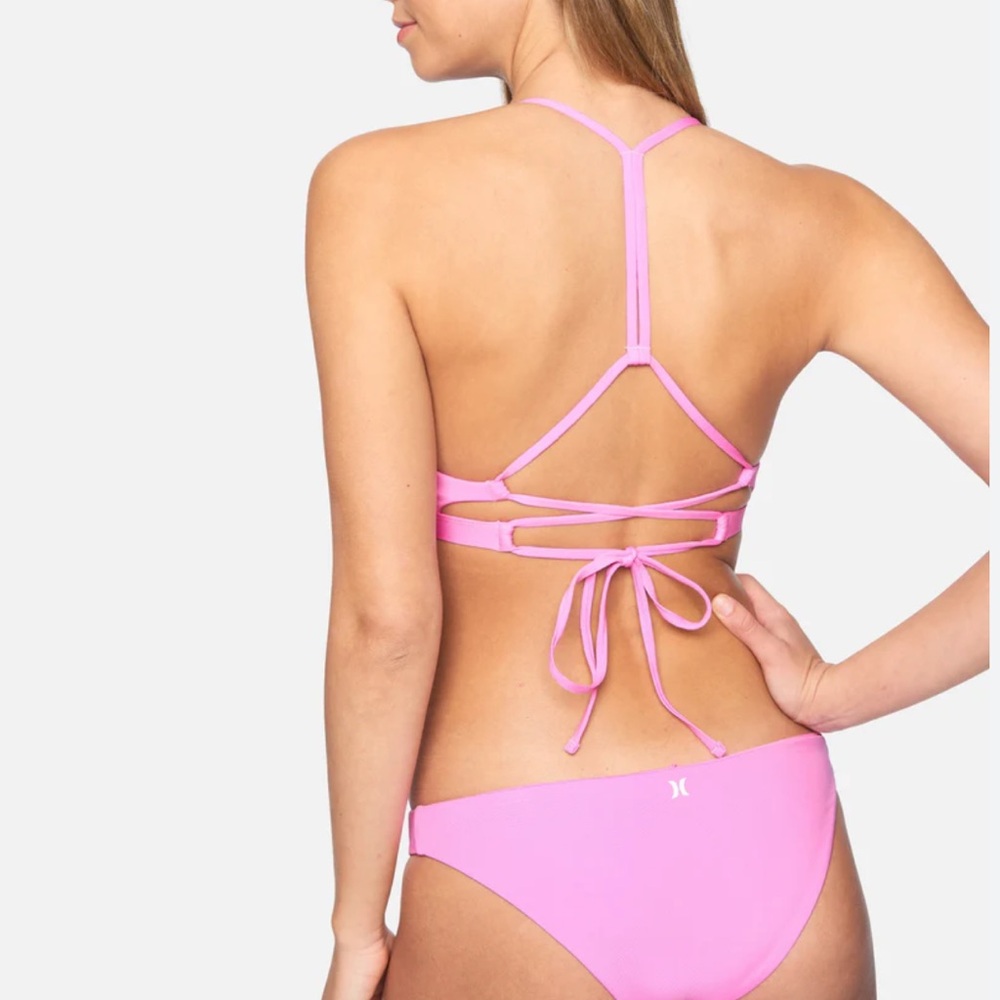 HURLEY Adjustable Surf Pink Bikini Set
